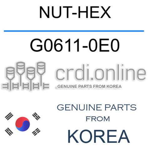 NUT-HEX G0611-0E0 G06110E0 G0611 0E0