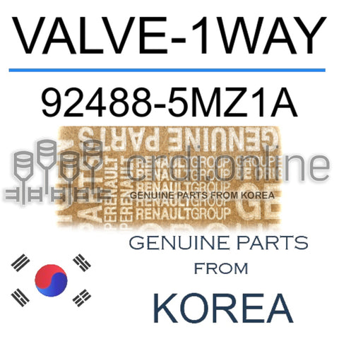 VALVE-1WAY [ORIGINAL] 92488-5MZ1A 924885MZ1A 92488 5MZ1A