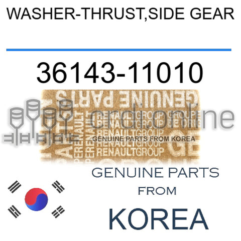 WASHER-THRUST,SIDE GEAR [ORIGINAL] 36143-11010 3614311010 36143 11010