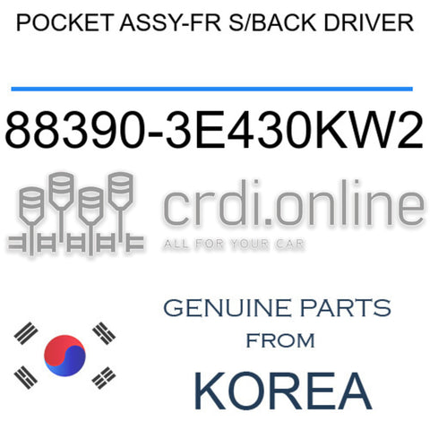 POCKET ASSY-FR S/BACK DRIVER [ORIGINAL] 88390-3E430KW2 883903E430KW2 88390 3E430KW2