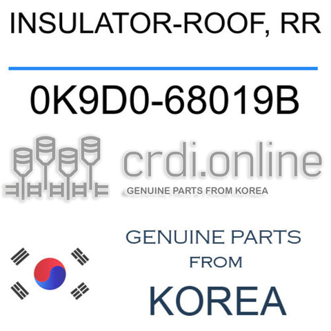 INSULATOR-ROOF, RR 0K9D0-68019B 0K9D068019B 0K9D0 68019B