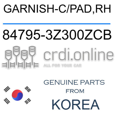 GARNISH-C/PAD,RH [ORIGINAL] 84795-3Z300ZCB 847953Z300ZCB 84795 3Z300ZCB