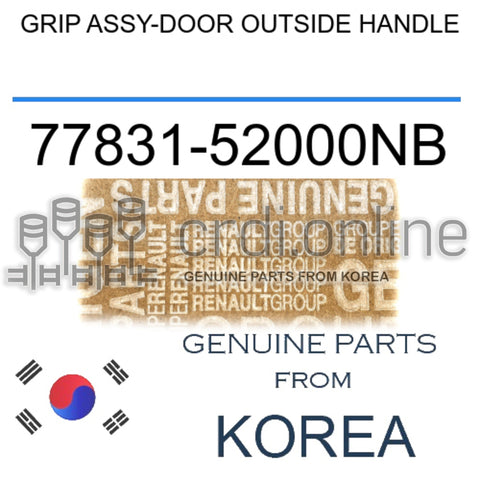 GRIP ASSY-DOOR OUTSIDE HANDLE [ORIGINAL] 77831-52000NB 7783152000NB 77831 52000NB
