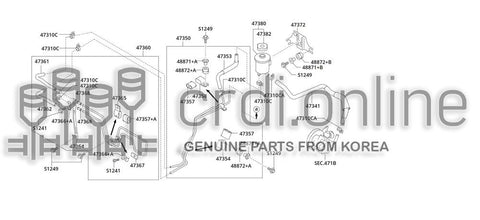 HOSE ASSY-SUCTIONPOWER STEERING 47341-51010 4734151010 47341 51010