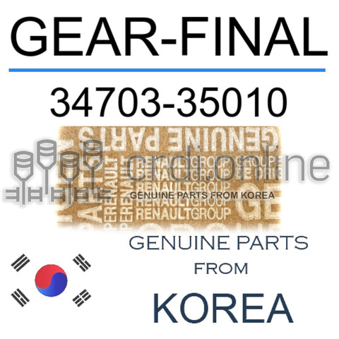 GEAR-FINAL [ORIGINAL] 34703-35010 3470335010 34703 35010