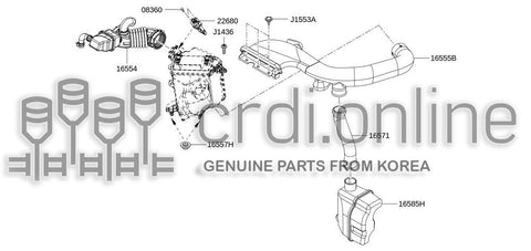 DUCT ASSY-AIRDUST SIDE 16576-JG00A 16576JG00A 16576 JG00A