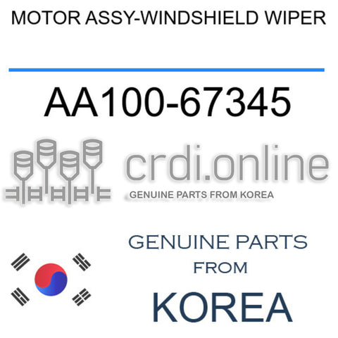 MOTOR ASSY-WINDSHIELD WIPER [ORIGINAL] AA100-67345 AA10067345 AA100 67345