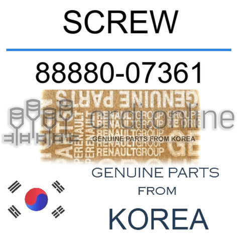 SCREW [ORIGINAL] 88880-07361 8888007361 88880 07361