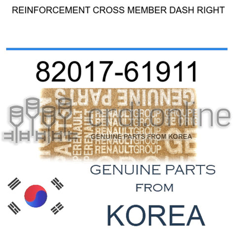REINFORCEMENT CROSS MEMBER DASH RIGHT [ORIGINAL] 82017-61911 8201761911 82017 61911