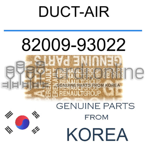 DUCT-AIR [ORIGINAL] 82009-93022 8200993022 82009 93022