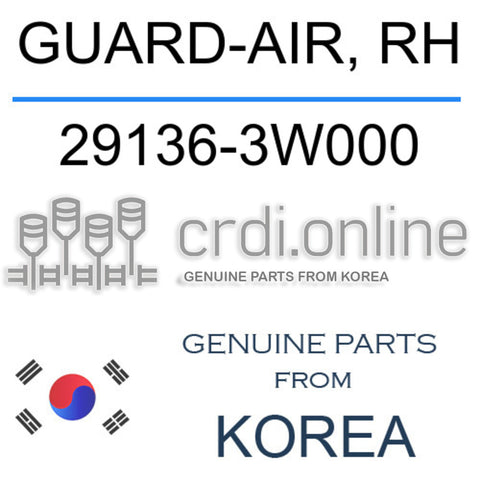 GUARD-AIR, RH [ORIGINAL] 29136-3W000 291363W000 29136 3W000
