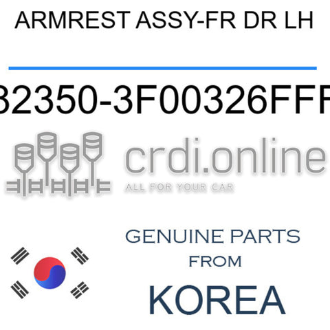 ARMREST ASSY-FR DR LH 82350-3F00326FFF 823503F00326FFF 82350 3F00326FFF