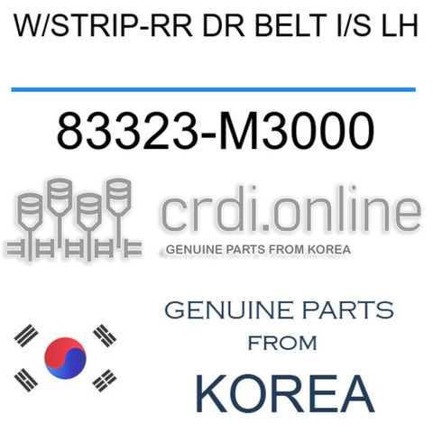 W/STRIP-RR DR BELT I/S LH 83323-M3000 83323M3000 83323 M3000