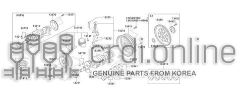 BEARING SET-CRANKSHAFT 13341-12930S0 1334112930S0 13341 12930S0