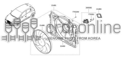 SHROUD ASSY-W/MOTOR FAN 21481-8009R 214818009R 21481 8009R