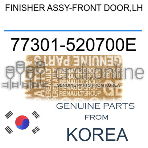 FINISHER ASSY-FRONT DOOR,LH [ORIGINAL] 77301-520700E 77301520700E 77301 520700E