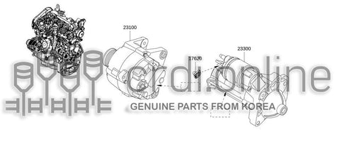 ALTERNATOR ASSY 23100-8918R 231008918R 23100 8918R