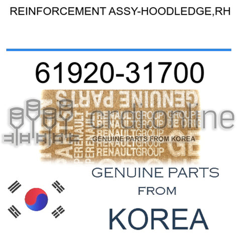 REINFORCEMENT ASSY-HOODLEDGE,RH [ORIGINAL] 61920-31700 6192031700 61920 31700