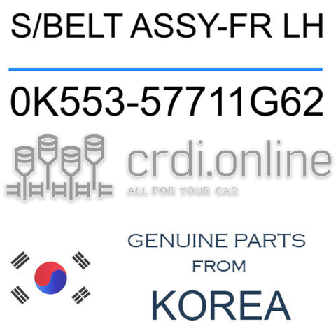 S/BELT ASSY-FR LH [ORIGINAL] 0K553-57711G62 0K55357711G62 0K553 57711G62