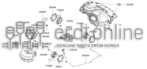 SPEAKER UNIT 28156-3SG0A 281563SG0A 28156 3SG0A