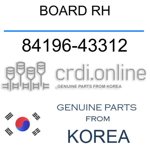 BOARD RH 84196-43312 8419643312 84196 43312