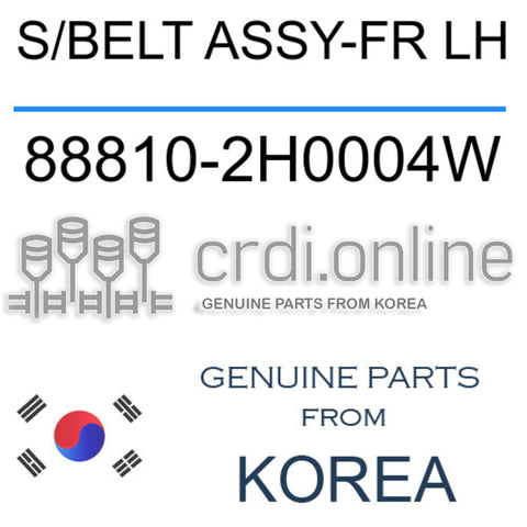 S/BELT ASSY-FR LH [ORIGINAL] 88810-2H0004W 888102H0004W 88810 2H0004W