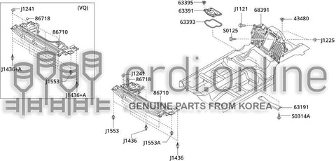 INSULATOR ASSY-HEATFRONT FLOOR REAR 16962-52000 1696252000 16962 52000