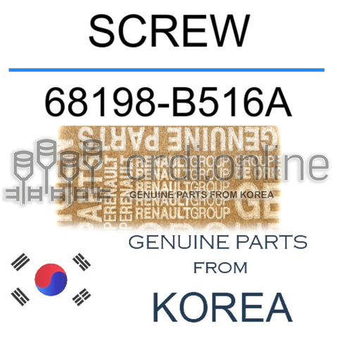 SCREW [ORIGINAL] 68198-B516A 68198B516A 68198 B516A