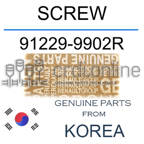 SCREW [ORIGINAL] 91229-9902R 912299902R 91229 9902R