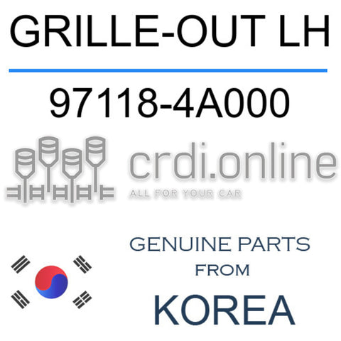 GRILLE-OUT LH [ORIGINAL] 97118-4A000 971184A000 97118 4A000