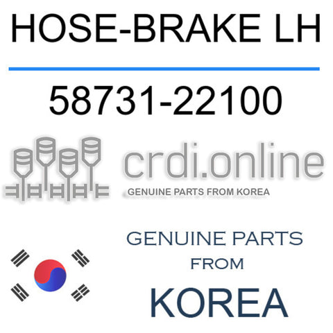 HOSE-BRAKE LH [ORIGINAL] 58731-22100 5873122100 58731 22100
