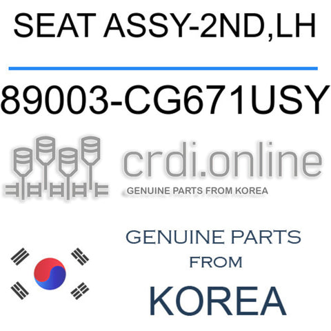 SEAT ASSY-2ND,LH [ORIGINAL] 89003-CG671USY 89003CG671USY 89003 CG671USY