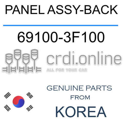 PANEL ASSY-BACK [ORIGINAL] 69100-3F100 691003F100 69100 3F100