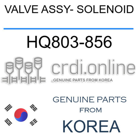 VALVE ASSY- SOLENOID [ORIGINAL] HQ803-856 HQ803856 HQ803 856