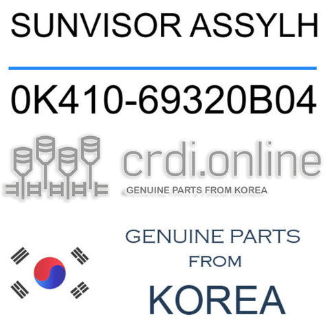 SUNVISOR ASSYLH [ORIGINAL] 0K410-69320B04 0K41069320B04 0K410 69320B04