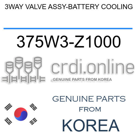 3WAY VALVE ASSY-BATTERY COOLING [ORIGINAL] 375W3-Z1000 375W3Z1000 375W3 Z1000