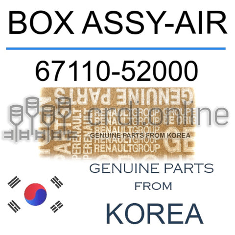 BOX ASSY-AIR [ORIGINAL] 67110-52000 6711052000 67110 52000