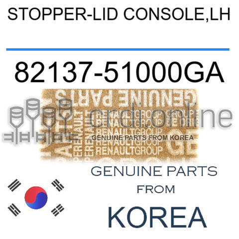 STOPPER-LID CONSOLE,LH [ORIGINAL] 82137-51000GA 8213751000GA 82137 51000GA