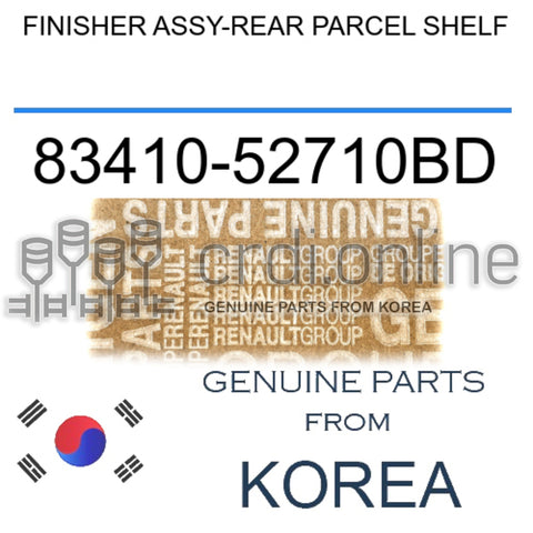 FINISHER ASSY-REAR PARCEL SHELF [ORIGINAL] 83410-52710BD 8341052710BD 83410 52710BD