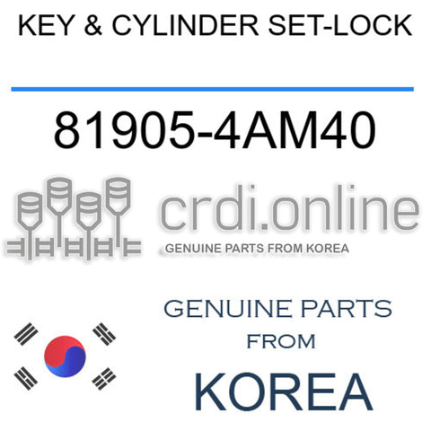KEY & CYLINDER SET-LOCK [ORIGINAL] 81905-4AM40 819054AM40 81905 4AM40