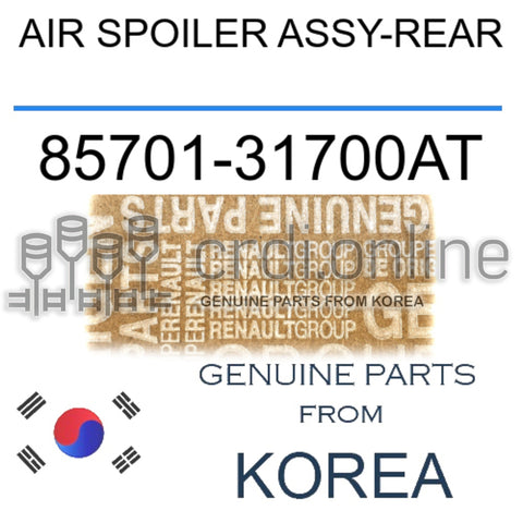 AIR SPOILER ASSY-REAR [ORIGINAL] 85701-31700AT 8570131700AT 85701 31700AT