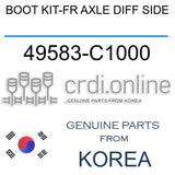 BOOT KIT-FR AXLE DIFF SIDE [ORIGINAL] 49583-C1000 49583C1000 49583 C1000