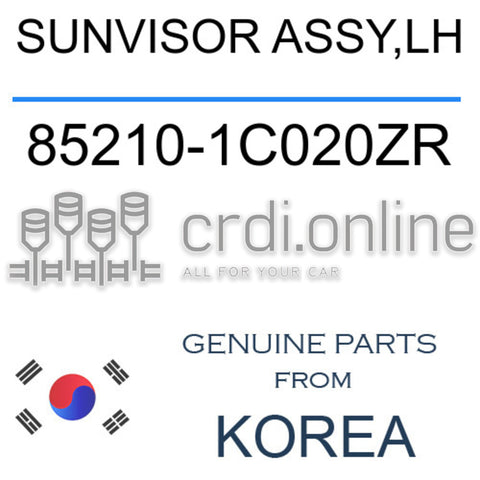 SUNVISOR ASSY,LH [ORIGINAL] 85210-1C020ZR 852101C020ZR 85210 1C020ZR