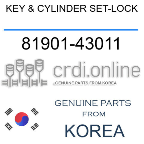 KEY & CYLINDER SET-LOCK [ORIGINAL] 81901-43011 8190143011 81901 43011
