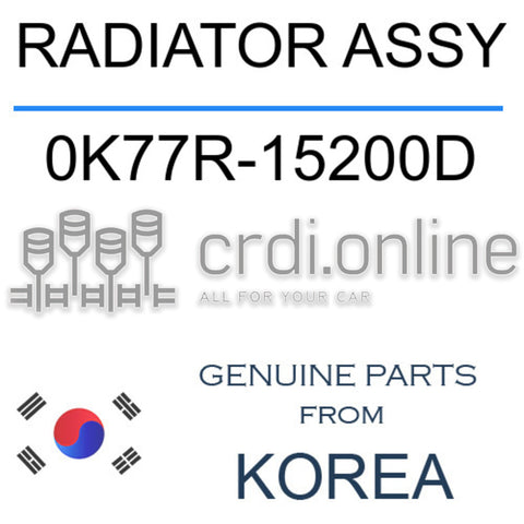 RADIATOR ASSY [ORIGINAL] 0K77R-15200D 0K77R15200D 0K77R 15200D