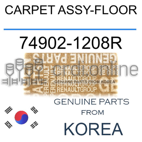 CARPET ASSY-FLOOR [ORIGINAL] 74902-1208R 749021208R 74902 1208R