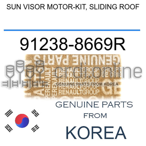 SUN VISOR MOTOR-KIT, SLIDING ROOF [ORIGINAL] 91238-8669R 912388669R 91238 8669R