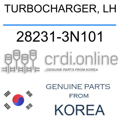 TURBOCHARGER, LH [ORIGINAL] 28231-3N101 282313N101 28231 3N101