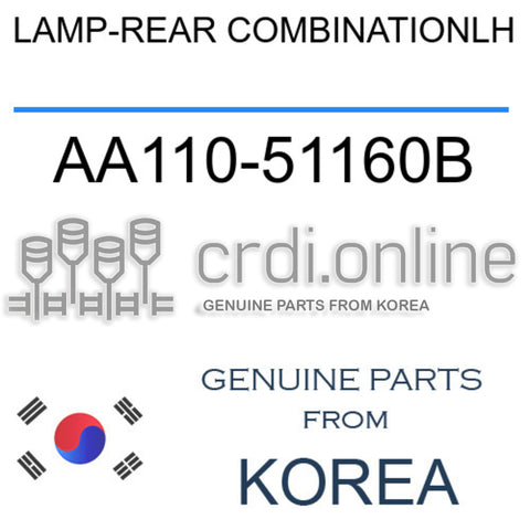 LAMP-REAR COMBINATIONLH [ORIGINAL] AA110-51160B AA11051160B AA110 51160B