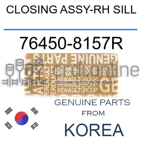 CLOSING ASSY-RH SILL [ORIGINAL] 76450-8157R 764508157R 76450 8157R